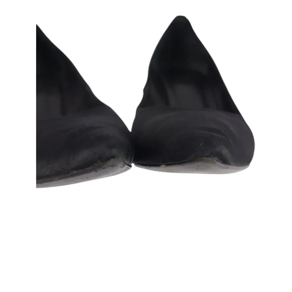 Tory Burch Satin Heels Black Pointed Toe Pumps